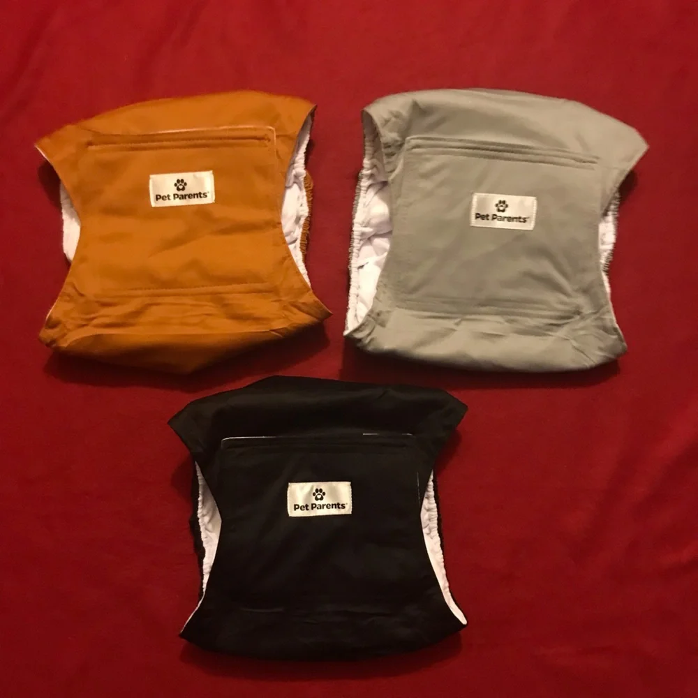 NEW Pet Parents Set of 3 Reusable Belly Bands